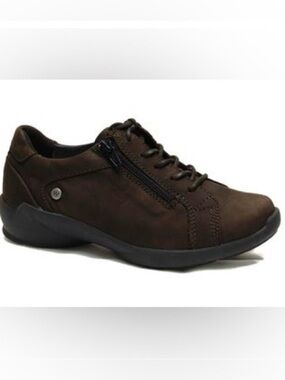 Wolky STELLA Brown Leather Walking Hiking Comfort Sneakers Sz EU41